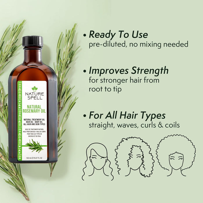 Aceite Romero para Cabello y Piel - Estimulante y Calmante - Nature Spell - 5
