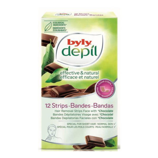 Byly Depil Bandas Faciales Chocolate 12 Uds - Byly - 1