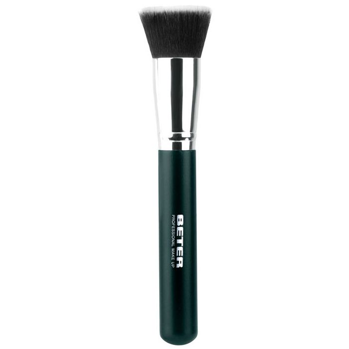 Brocha Maquillaje Kabuki Plana Pelo Sintético 17 cm - Beter - 1