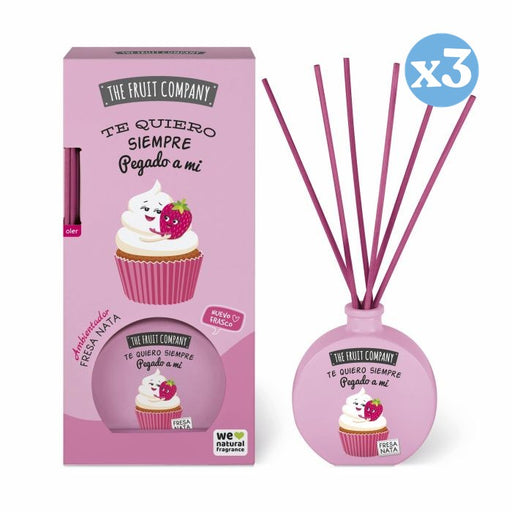 Pack 3x: Ambientador Mikado 40 ml - Fresa y Nata - The Fruit Company - 1