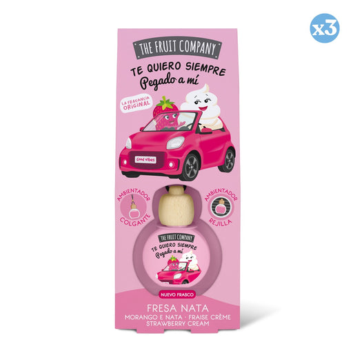 Pack 3x: Ambientador Coche - Fresa y Nata - The Fruit Company - 1