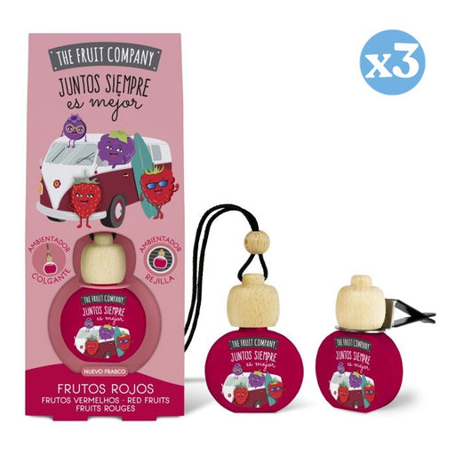 Pack 3x - Ambientador Coche 6,5 ml - Frutos Rojos - The Fruit Company - The Fruit Company - 1