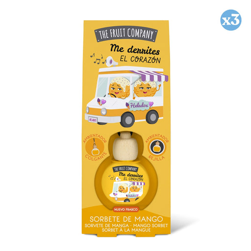 Pack 3x - Ambientador Coche 6,5 ml - Sorbete Mango - The Fruit Company - The Fruit Company - 1