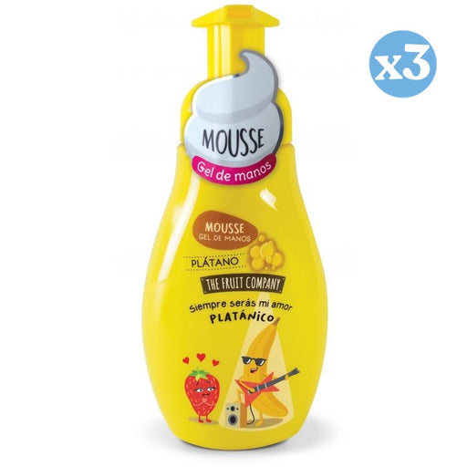 Pack 3x: Mousse Gel de Manos Plátano 250ml - The Fruit Company - 1