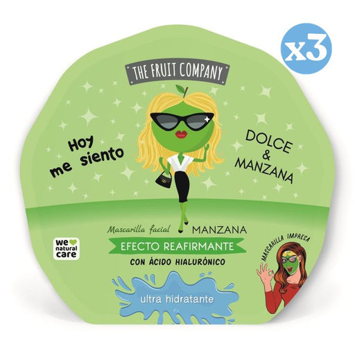Pack 3x: Mascarilla Facial Efecto Antiedad - Manzana Verde - The Fruit Company - 1