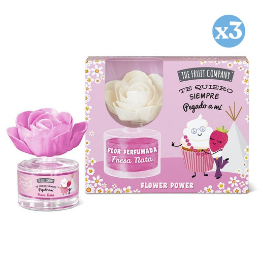Pack 3x - Flor Perfumada Fresa Nata - The Fruit Company - The Fruit Company - 1
