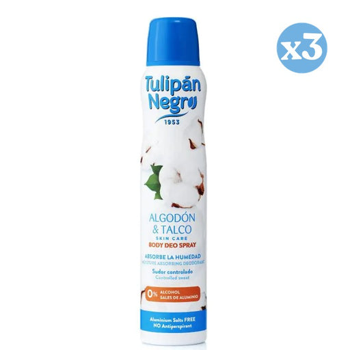 Pack 3x - Desodorante Spray - Algodón y Talco - Tulipan Negro - 1