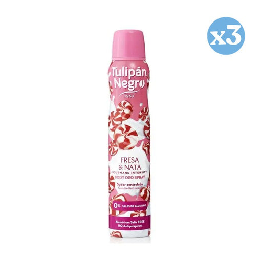 Pack 3x: Desodorante en Spray Fresa y Nata 200ml - Tulipan Negro - 1