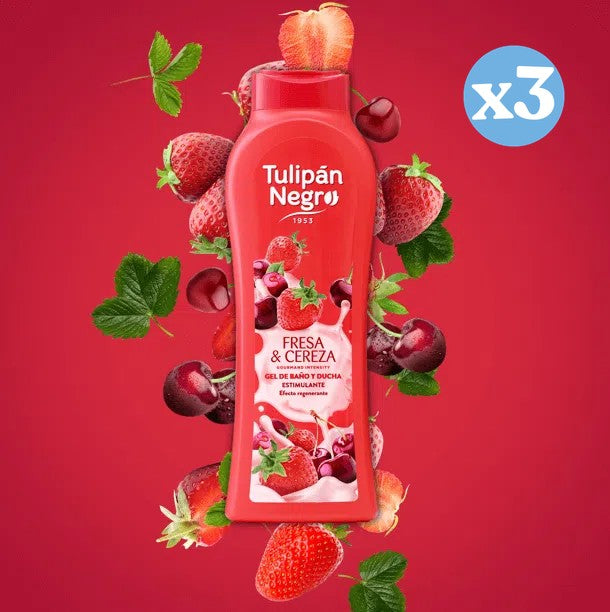 Pack 3x - Passion gel fresa y cereza - Tulipan Negro - 3