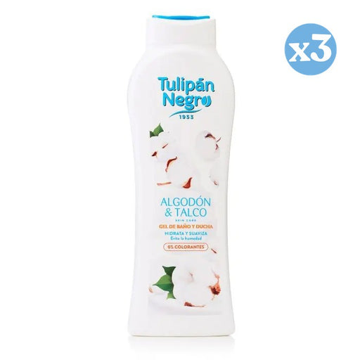 Pack 3x: Gel de Baño Algodón y Talco 650ml - Tulipan Negro - 1