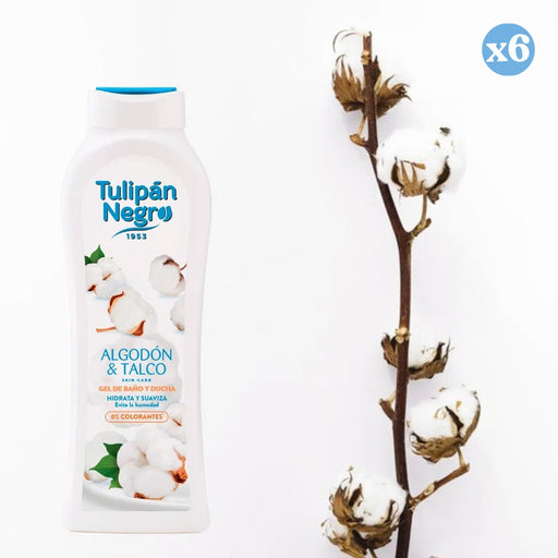 Pack 6x: Gel de Baño Algodón y Talco 650ml - Tulipan Negro - 2