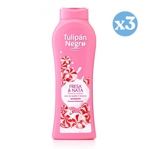 Pack 3x - Kiss fresa y nata gel de baño y ducha - Tulipan Negro - 1
