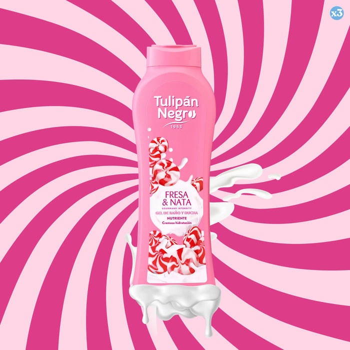 Pack 3x - Kiss fresa y nata gel de baño y ducha - Tulipan Negro - 3