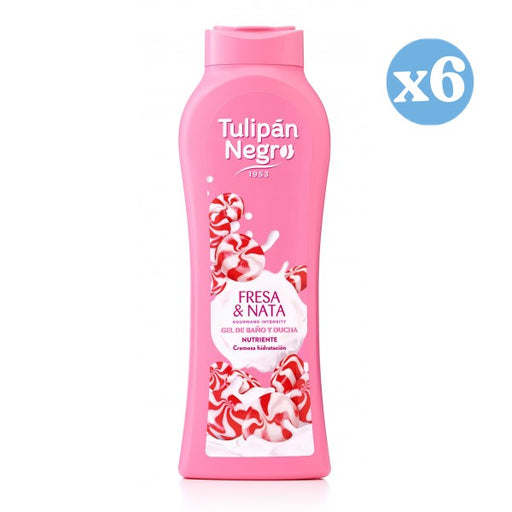 Pack 6x - Kiss fresa y nata gel de baño y ducha - Tulipan Negro - 1