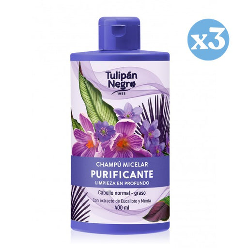 Pack 3x: Champú Micelar Purificante 400ml - Tulipan Negro - 1
