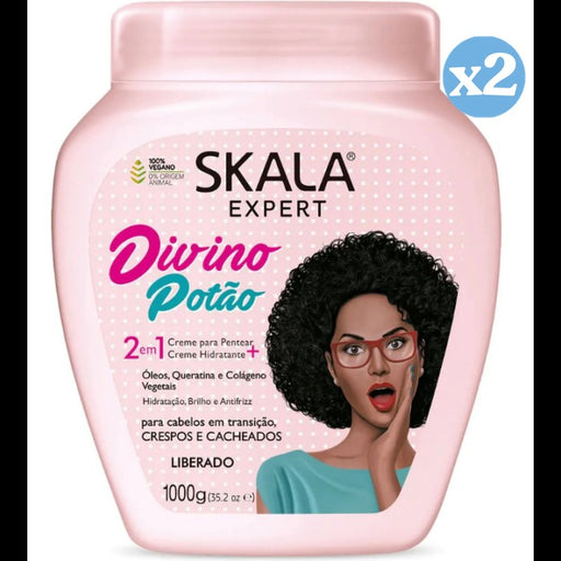 Pack 2x: Crema Acondicionadora y Mascarilla Divino Potao 1000ml - Skala - 1