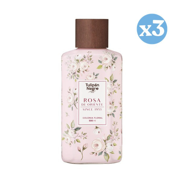 Pack 3x - Colonia Floral Cristal Rosa de Oriente: 500 ML - Tulipan Negro - 1