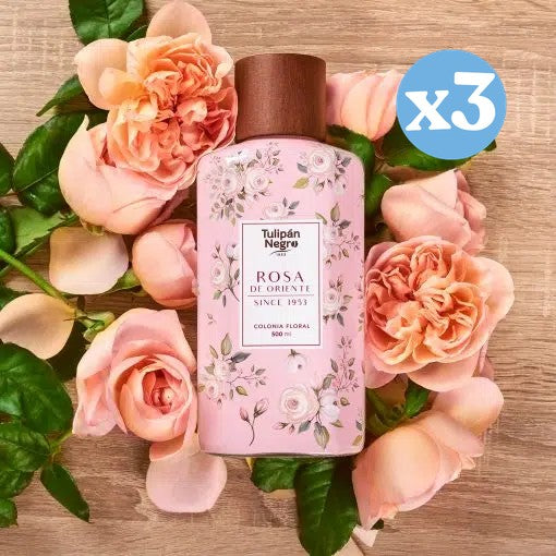 Pack 3x: Colonia Floral Cristal Rosa de Oriente 500 ml - Tulipan Negro - 2