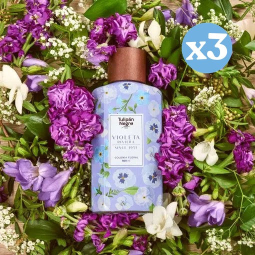 Pack 3x: Colonia Floral Violetas 500 ml - Tulipan Negro - 2