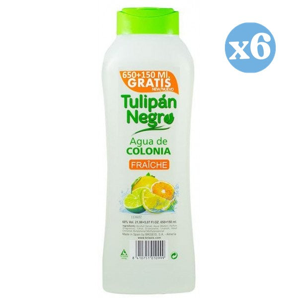Pack 6x - Agua de colonia fraîche: 800 ML - Tulipan Negro - 1
