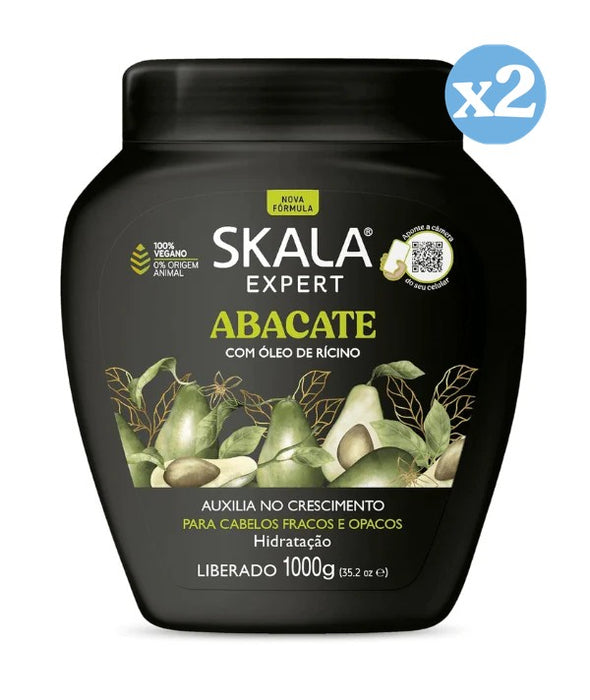 Pack 2x - Crema Acondicionadora Bomba Vitaminas Abacate 1000Ml - Skala - 3