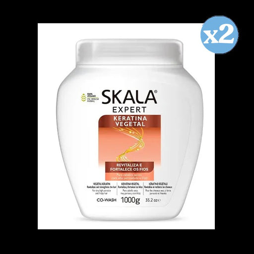 Pack 2x: Crema Acondicionadora Keratina Vegetal 1000ml - Skala - 1