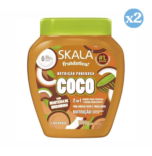Pack 2x: Crema Acondicionadora Coco 2 en 1 Frutástica 1000 ml - Skala - 1