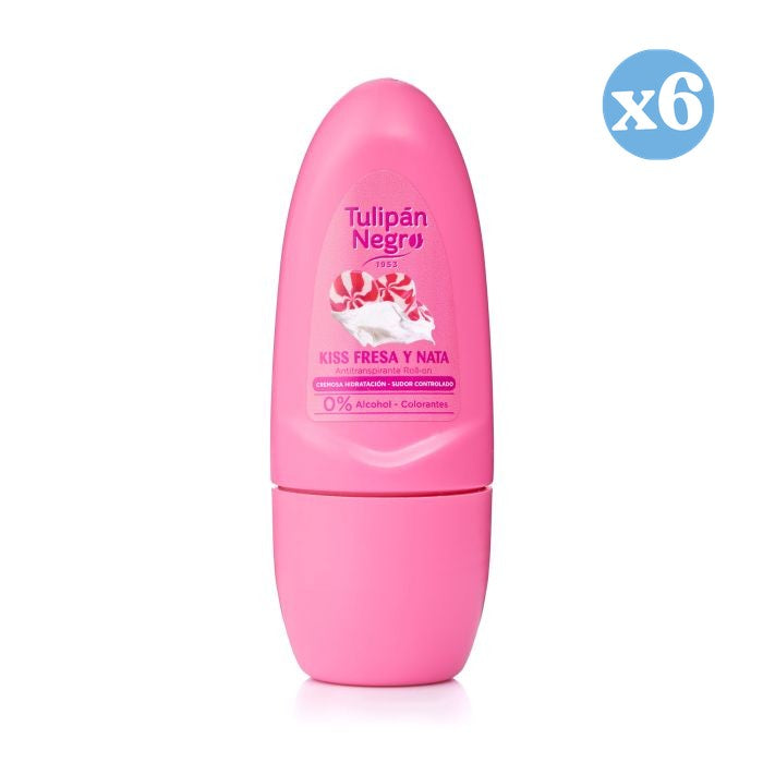 Pack 6x - Desodorante Roll on Fresa y Nata 50 ml - Tulipan Negro - 1