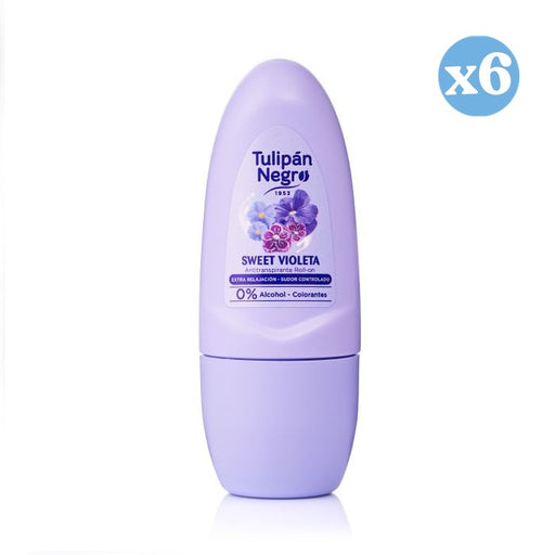 Pack 6x: Desodorante Roll on Sweet Violeta 50ml - Tulipan Negro - 1