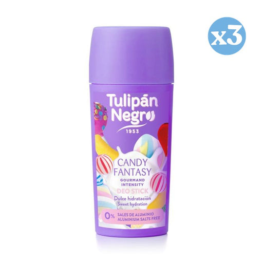 Pack 3x - Desodorante Stick Gourmand Candy Fantasy 60 ml - Tulipan Negro - 1