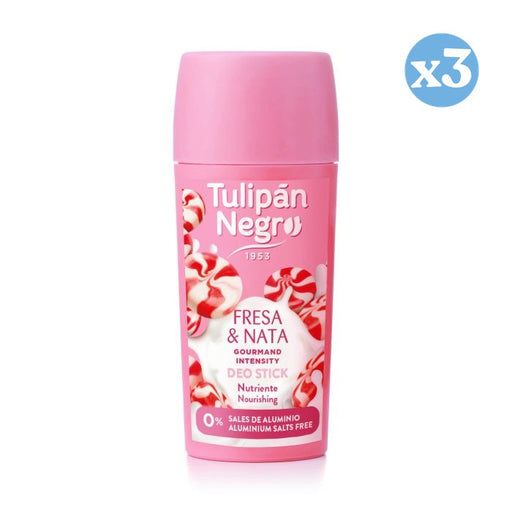Pack 3x: Desodorante Stick Gourmand Fresa y Nata 60 ml - Tulipan Negro - 1