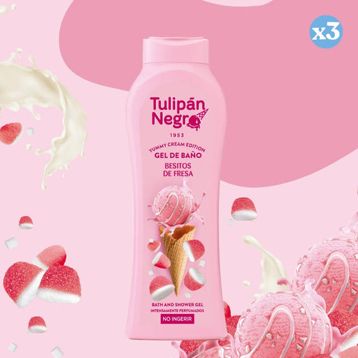 Pack 3x: Gel de Baño Besitos de Fresa 650ml - Tulipan Negro - 2