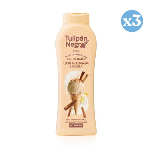 Pack 3x: Gel de Baño Leche Merengada y Canela 650ml  - Tulipan Negro - 1