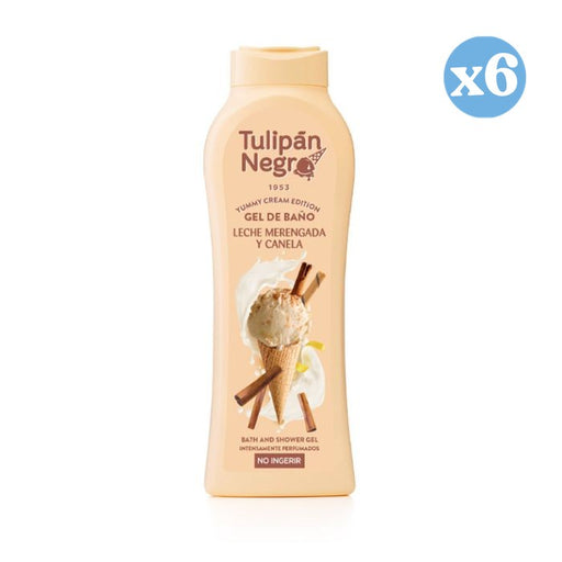 Pack 6x: Gel de Baño Leche Merengada y Canela 650ml  - Tulipan Negro - 1
