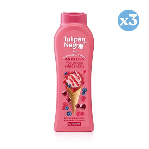 Pack 3x: Gel de Baño Yogurt con Frutos Rojos 650ml - Tulipan Negro - 1