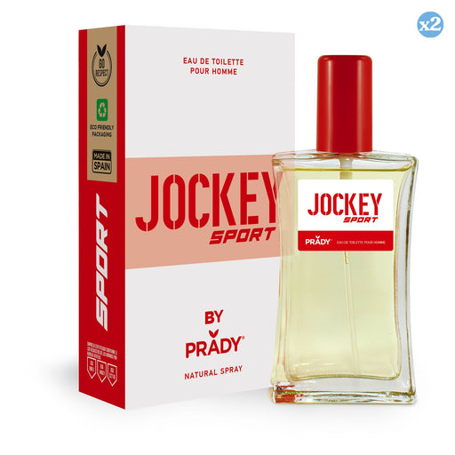 Pack 2x: Colonia Jockey Sport Homme Rojo y Blanco 90 ml - Prady - 1