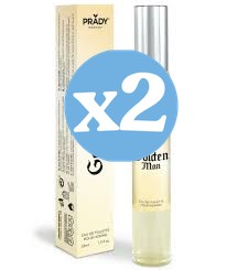 Pack 2x: Eau de Toilette Golden Man 33ml - Prady - 1