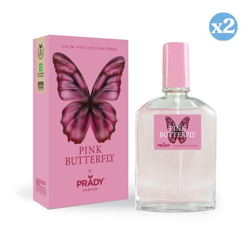 Pack 2x: Eau de Toilette Mujer Pink Butterfly – Prady | Aroma Floral, Dulce y Juvenil - Prady - 1