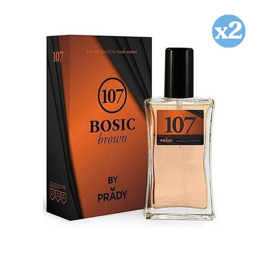 Pack 2x: Eau de Toilette Bosic Brown para Hombres 90ml - Prady - 1
