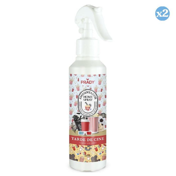 Pack 2x - AMBIENTADOR HOME SPRAY TARDE DE CINE 220 ML - Prady - 1