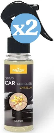 Pack 2x: Ambientador de Coche en Spray – 100 ml – Prady | 7 Aromas Frescos y Duraderos - Prady - 1