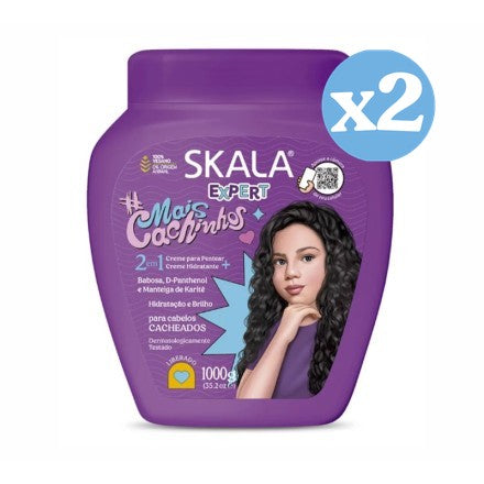 Pack 2x - Crema Acondicionadora Mais Cachinhos 1000ml - Skala - 1