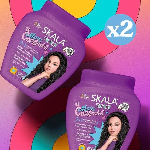 Pack 2x - Crema Acondicionadora Mais Cachinhos 1000ml - Skala - 2