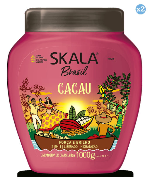 Pack 2x: Crema Acondicionadora Brasil Cacau 1000ml - Skala - 1
