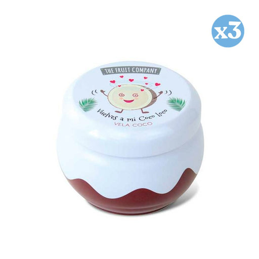 Pack 3x: Vela Perfumada - Coco - The Fruit Company - 1