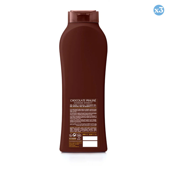 Pack 3x - Gel de Baño Tulipán Negro Chocolate Praliné 650 ml - Tulipan Negro - 3