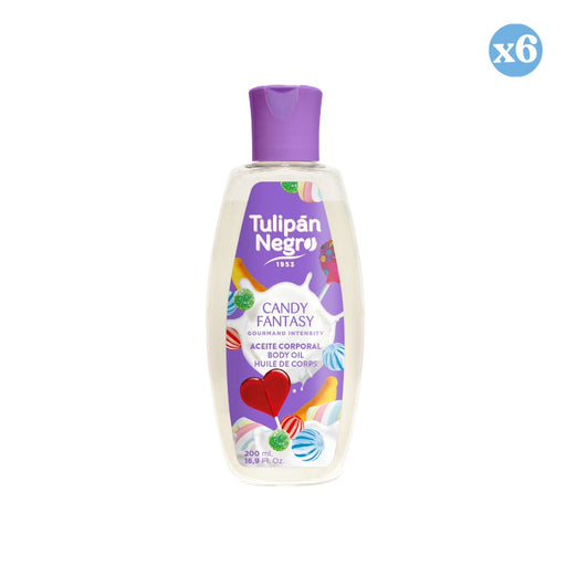 Pack 6x: Aceite Corporal Candy Fantasy 200 ml - Tulipan Negro - 1