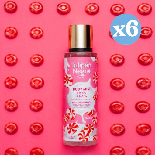 Pack 6x: Body Mist Fresa & Nata 250ml - Tulipan Negro - 1