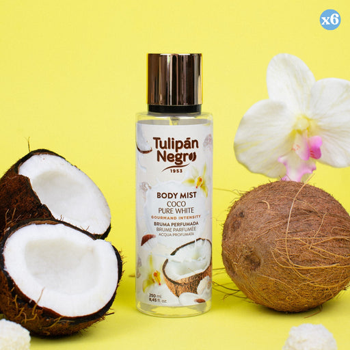 Pack 6x: Body Mist Coco Pure White 250ml - Tulipan Negro - 1