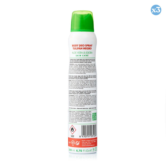 Pack 3x - SPRAY DEO ALOE Y JOJOBA 200 ml. - Tulipan Negro - 2
